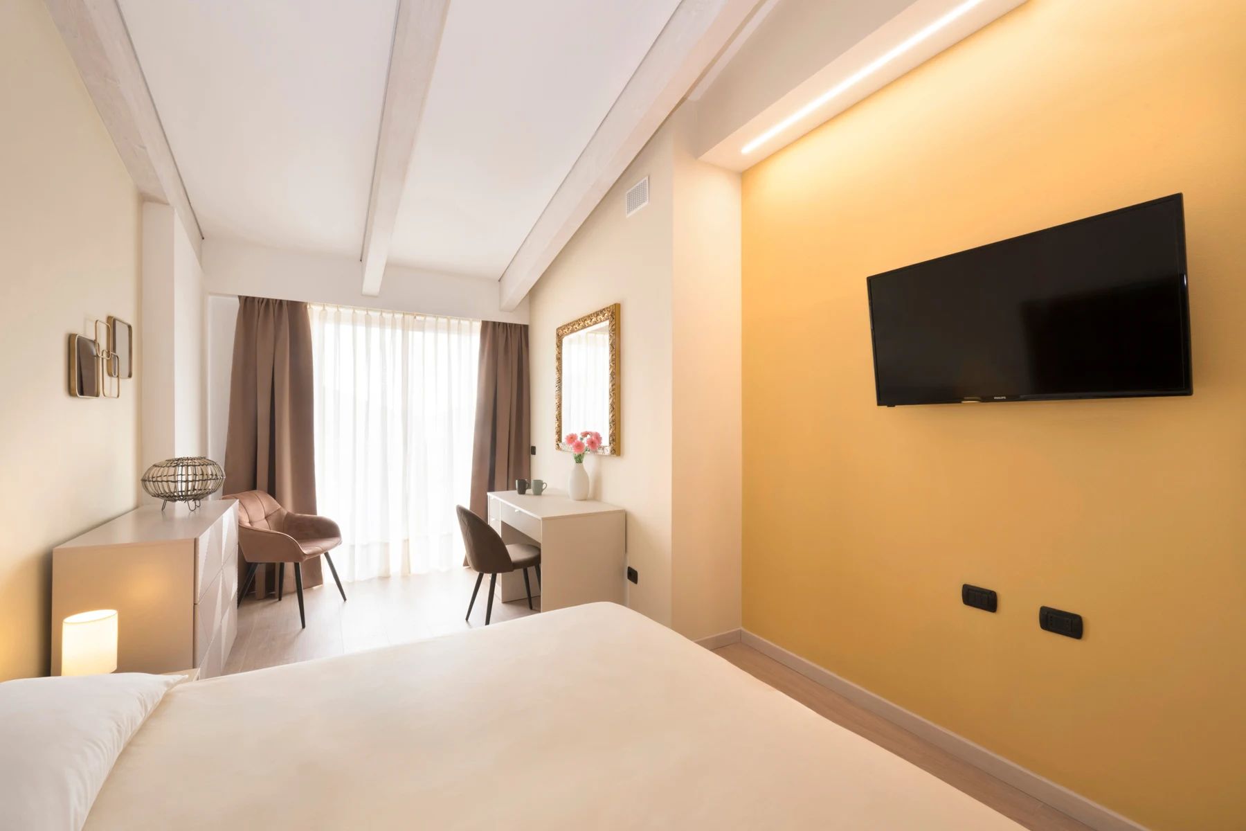 Bedroom and dedicated work area